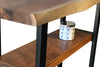 Walnut Live Edge Console Table With Shelf