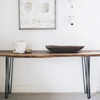 6ft Handmade Live Edge Walnut Console Table