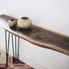 6ft Handmade Live Edge Walnut Console Table