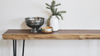 Wall Mounted Live Edge Walnut Console Table