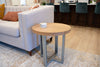 Round End Table Solid Wood