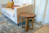 Round End Table Solid Wood