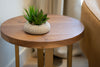 Round End Table Solid Wood
