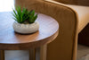 Round End Table Solid Wood