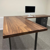 Solid Wood L-Shaped Desk – Walnut & White Oak | Artisan Born