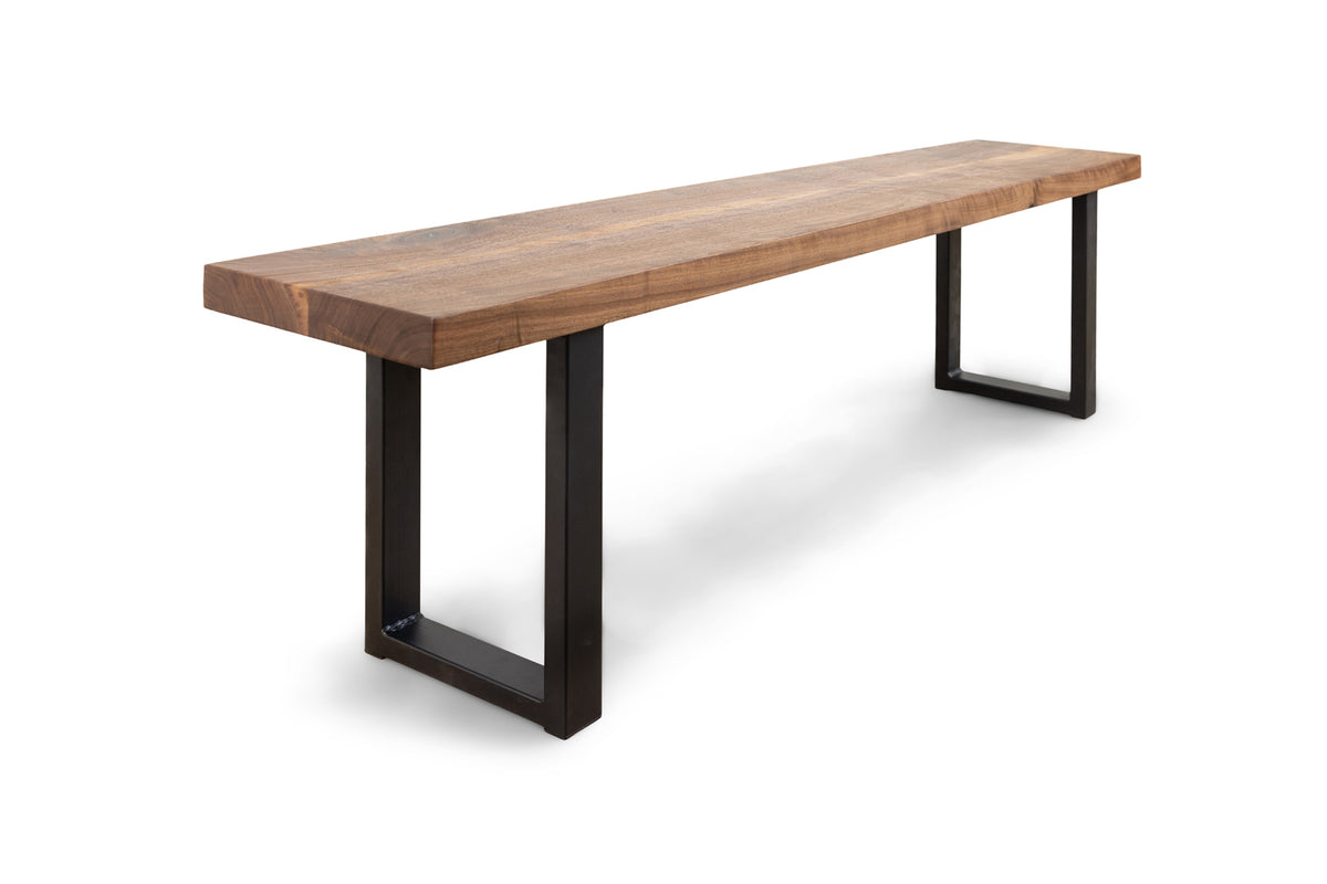 Timber dining table discount with bench seat