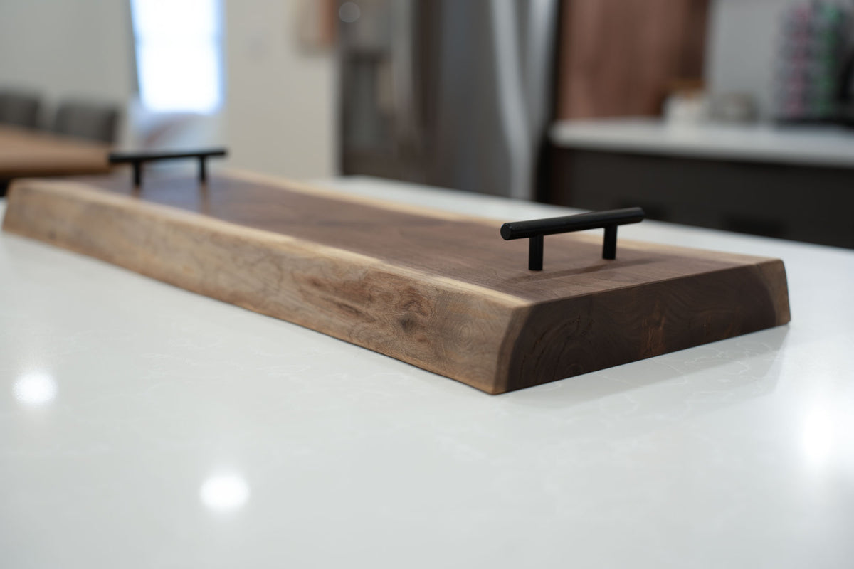 Solid Walnut Live Edge Cutting Board– Artisan Born