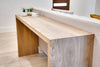 Modern Oak Waterfall Console Table