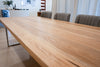 Solid Oak Dining Table with U-shape Legs