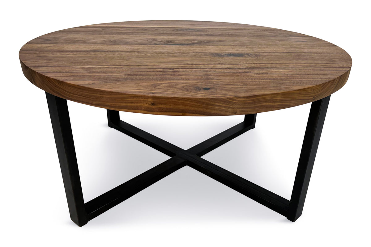 Round Walnut Coffee Table– Artisan Born