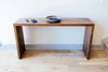 Modern Walnut Waterfall Console Table