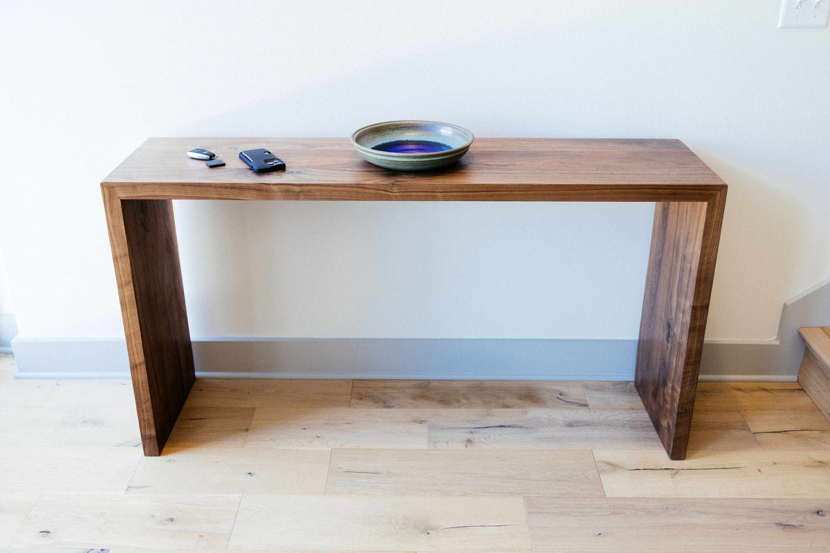 Modern Walnut Console Table – What WE Make