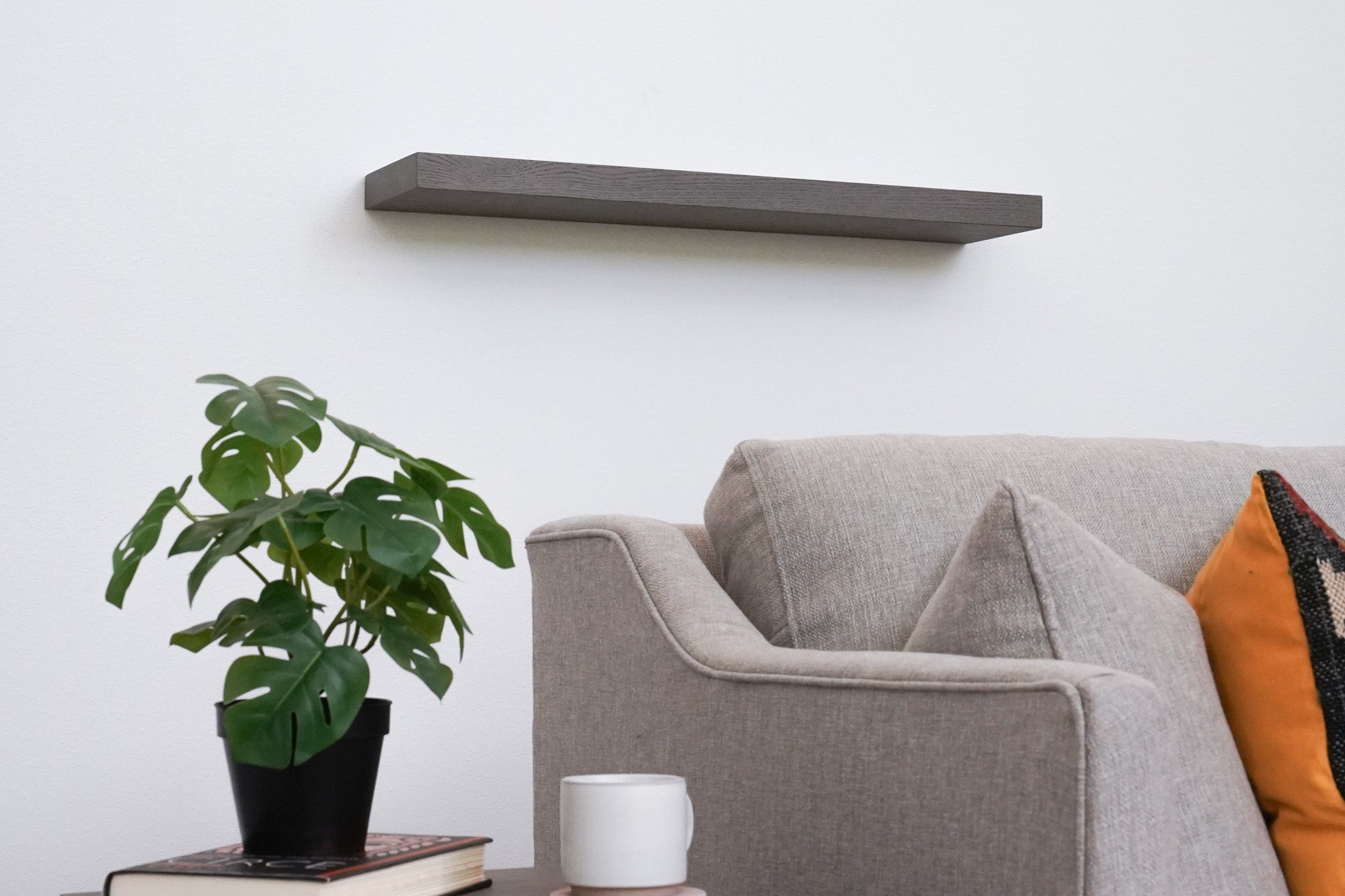 Dark Grey Floating Shelf Artisan Born