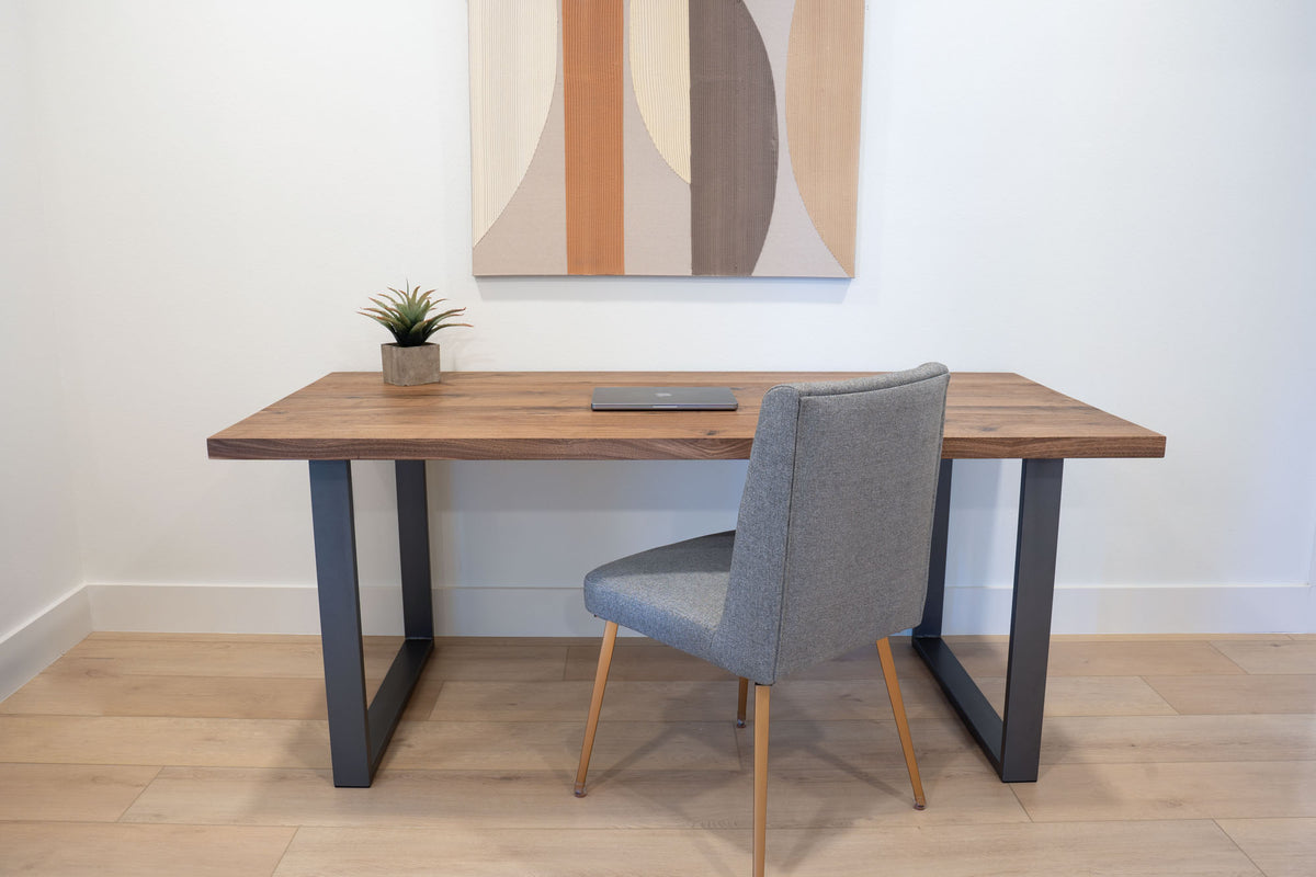 Large Solid Wood Desk with Extra Wide Legs– Artisan Born