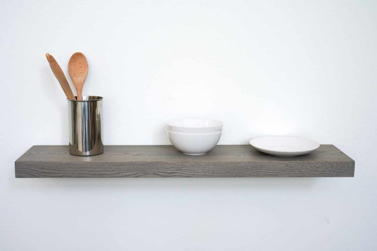 Light Grey Floating Shelf Artisan Born