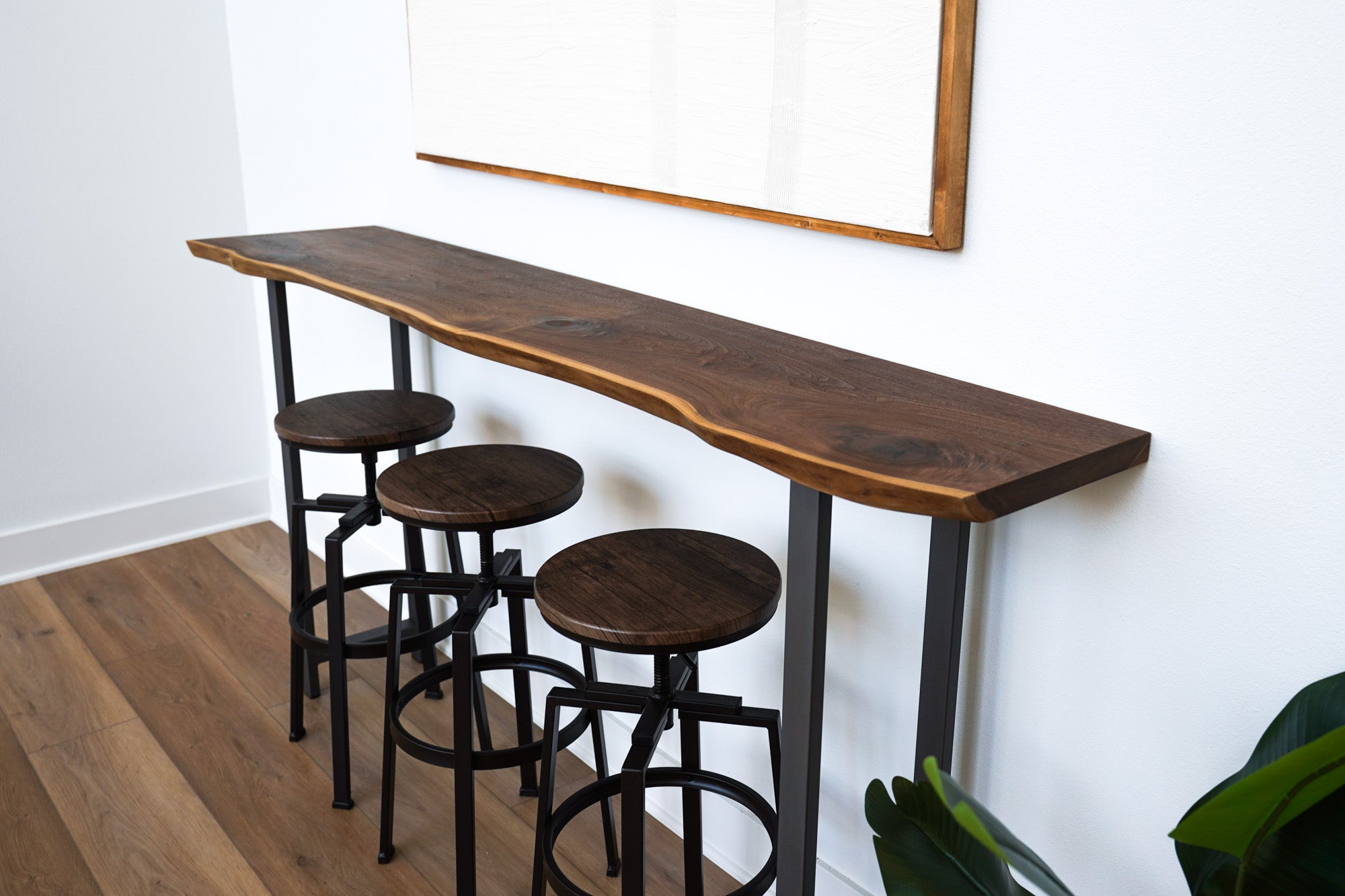 Handmade Solid Walnut Live Edge Bar Table– Artisan Born