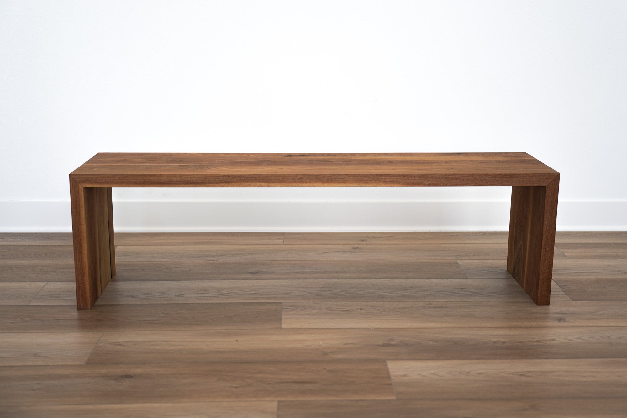 Modern Style Bench Contemporary Wood Bench Plank+beam 60
