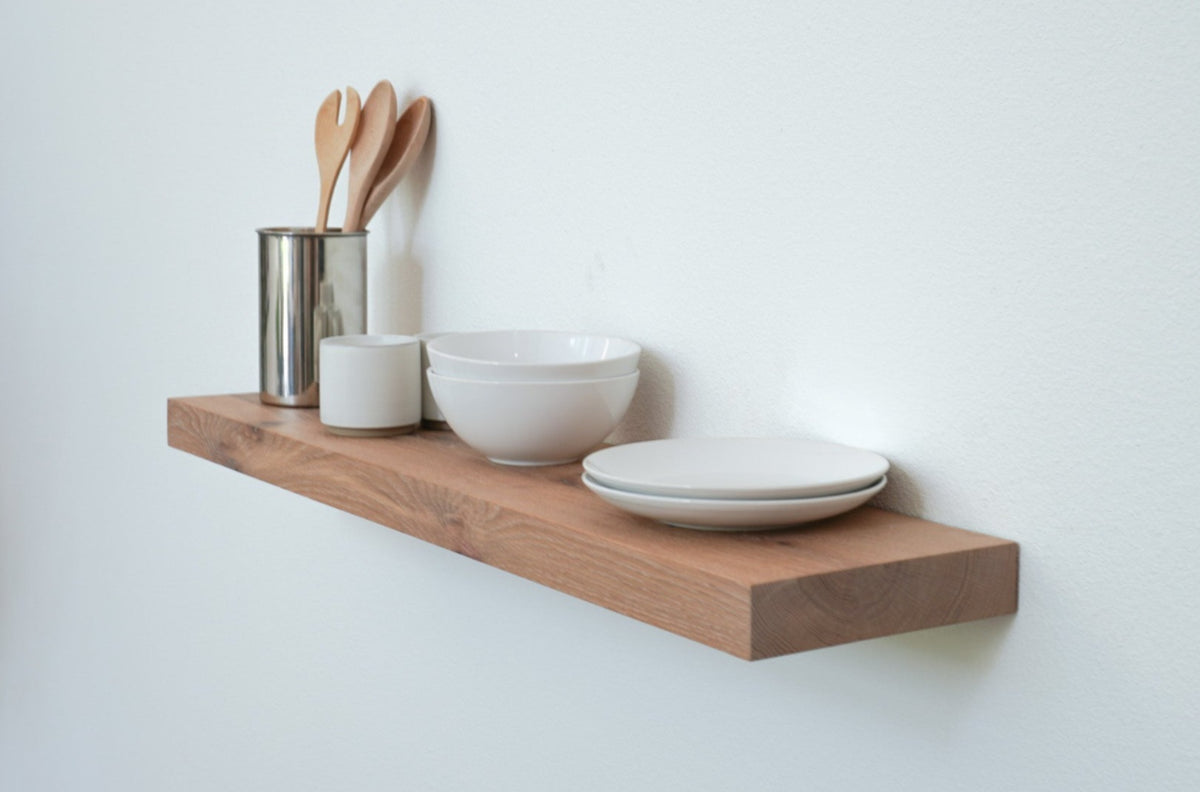 Natural Oak Floating Shelf– Artisan Born