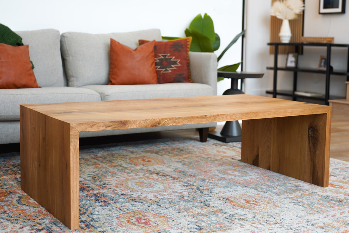 White Oak Waterfall Coffee Table– Artisan Born