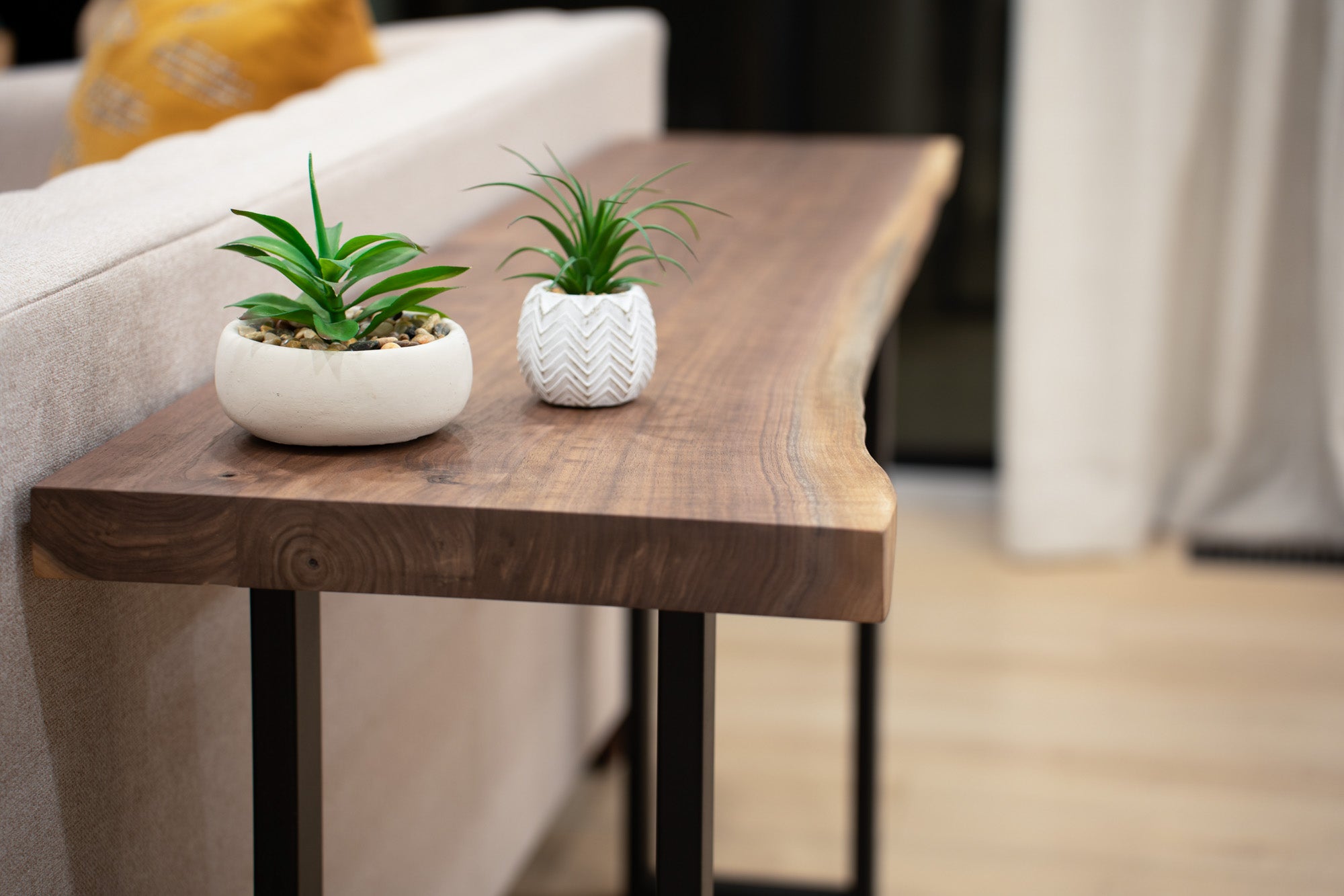 Live Edge Walnut Sofa Table– Artisan Born - Main Image