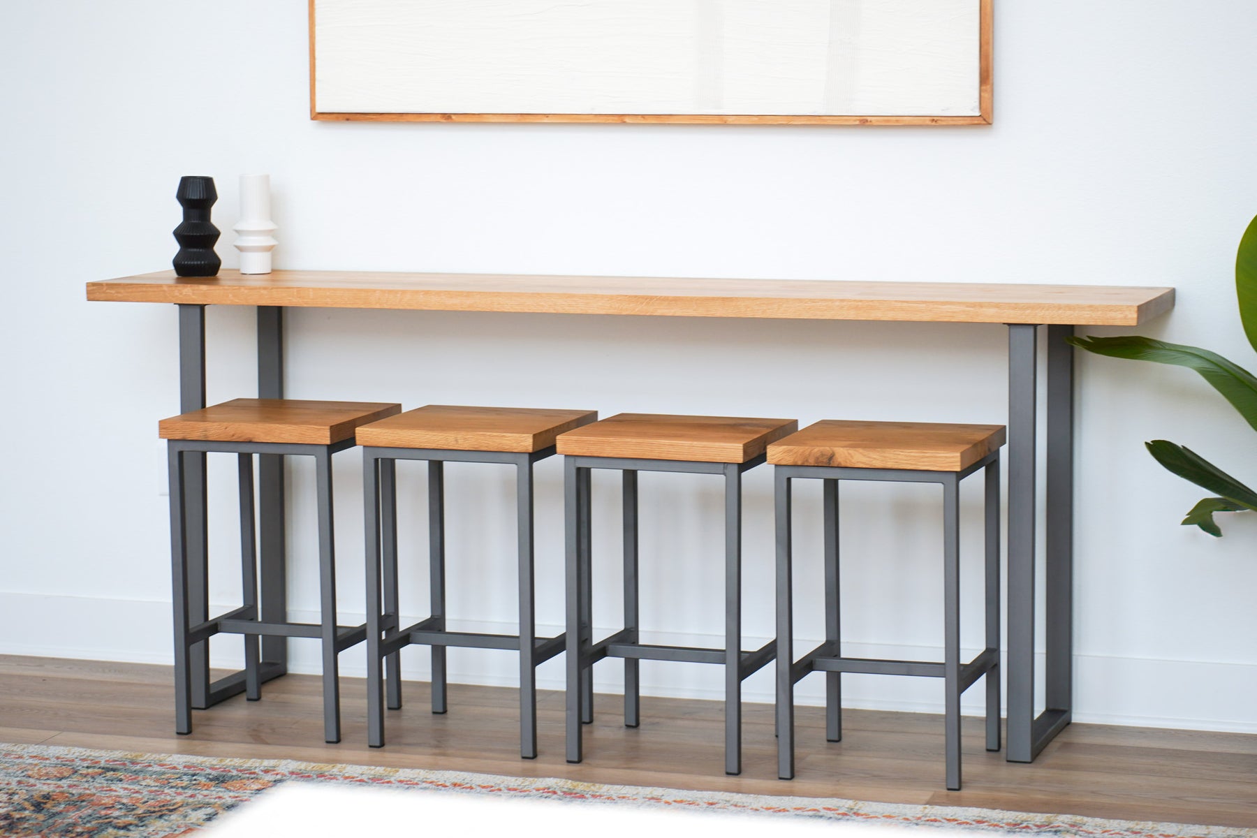 Solid White Oak Bar Table