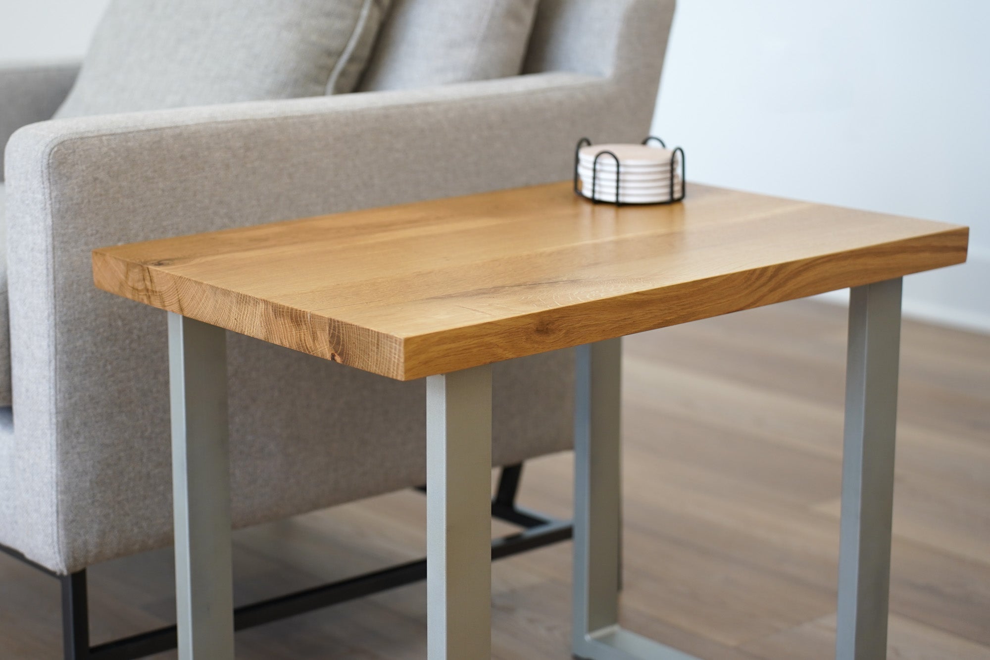 Solid Oak End Table