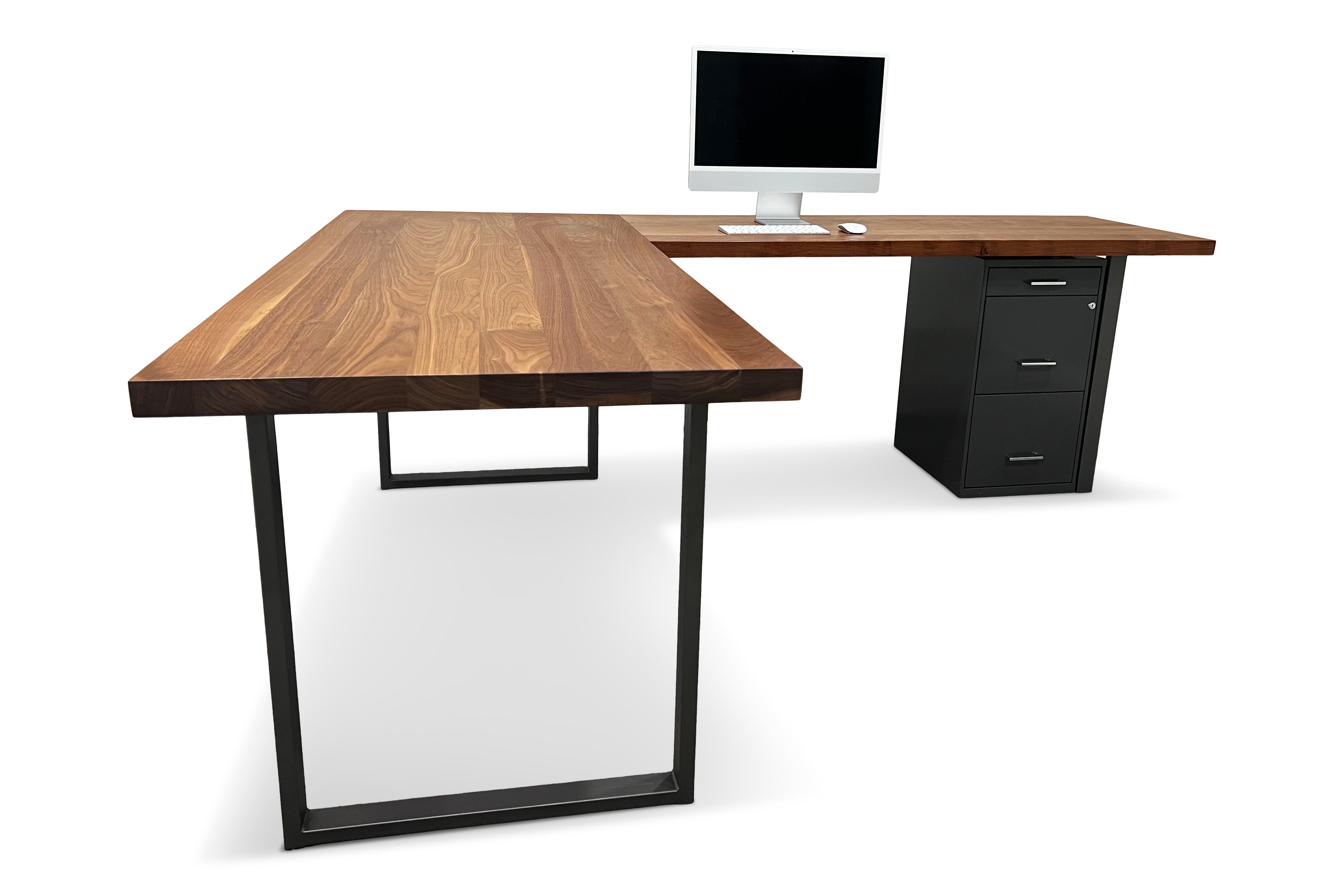 Solid Walnut Narrow Office Desk– Artisan Born