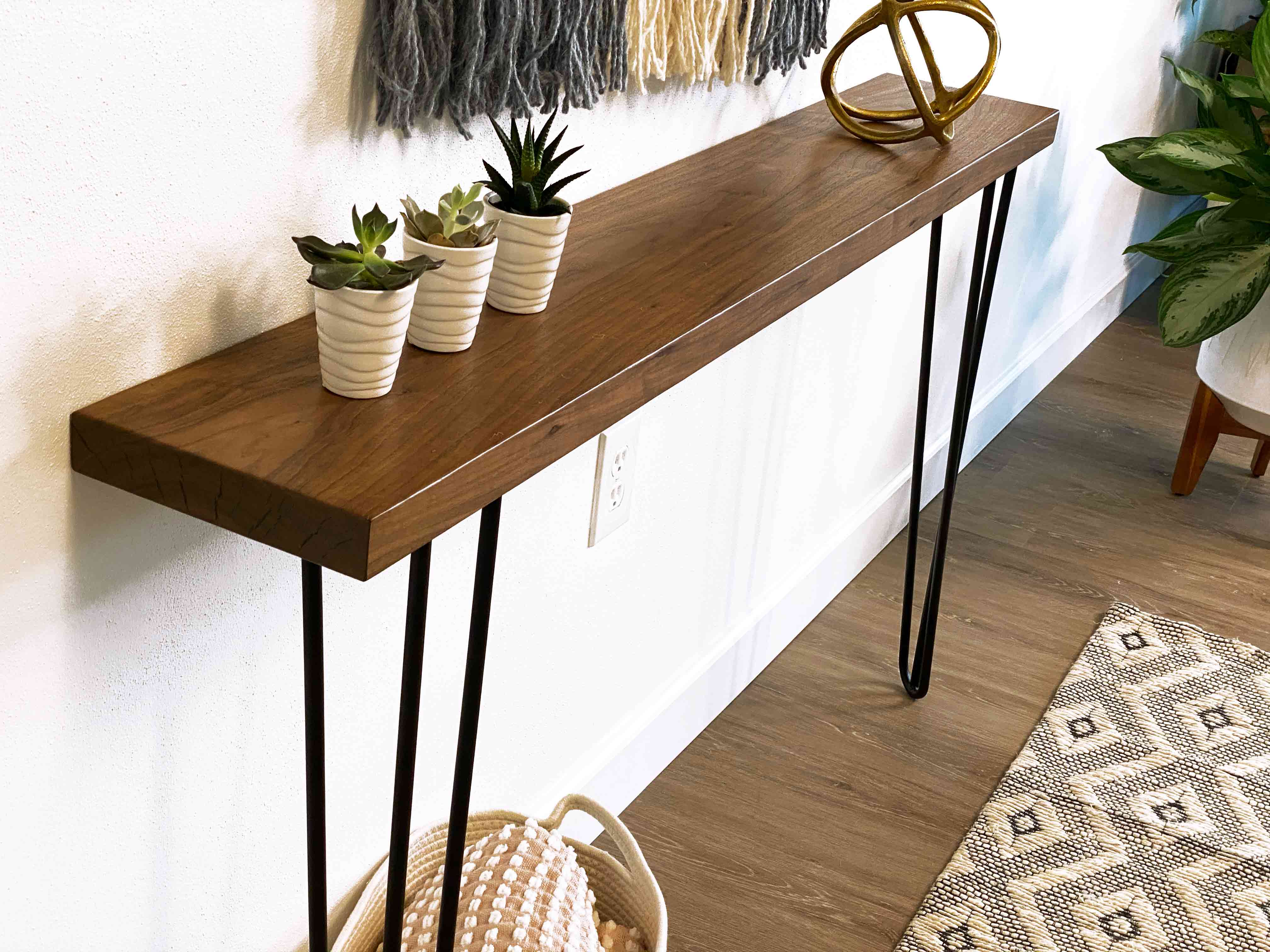 Live Edge Console Table, Hallway Table, Entryway Table - Walnut – Brick  Mill Furniture